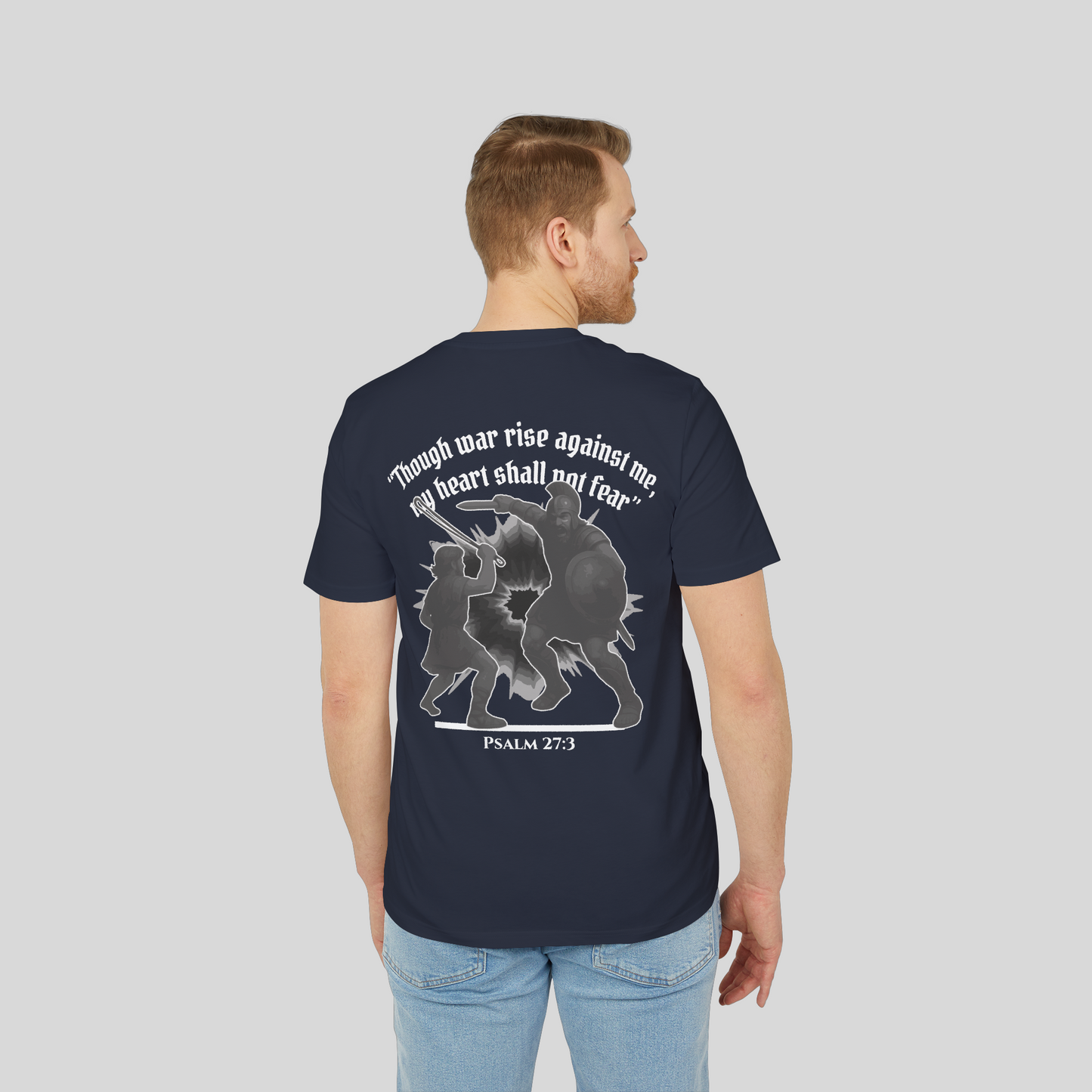 David vs Goliath - Men's T-Shirt (Dark Edition) Navy