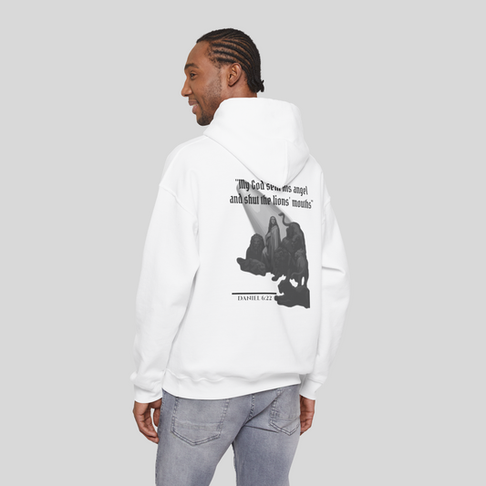 Daniel in the Lions' Den - Men's Hoodie (Light Edition) White