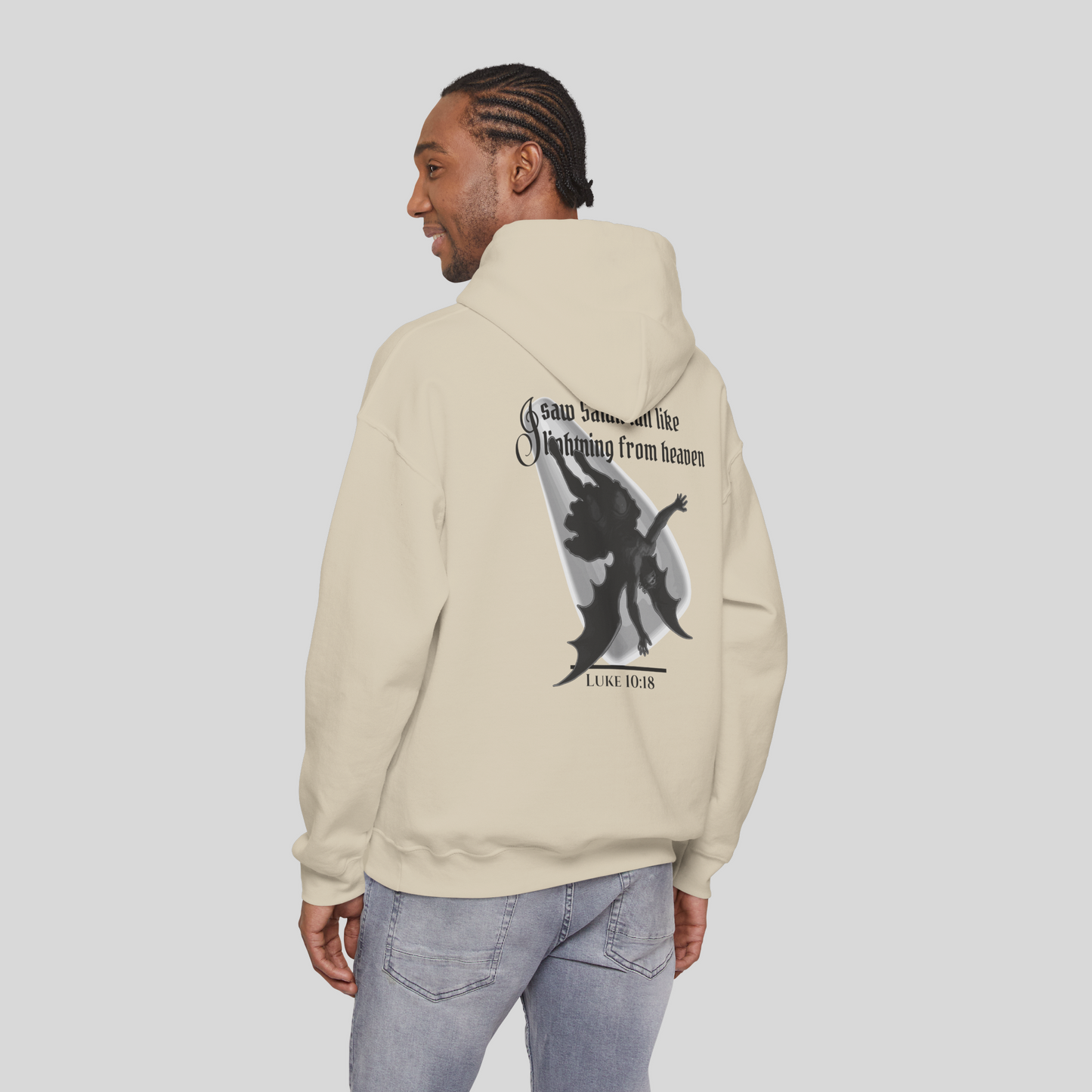 The Fallen Angel - Men's Hoodie (Light Edition) Beige