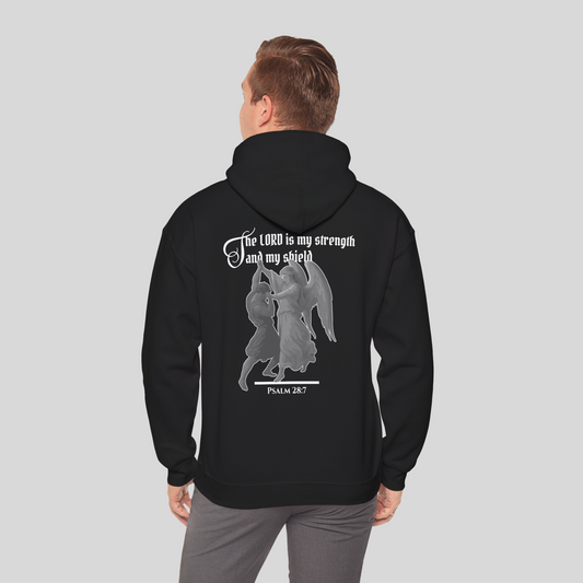 Strength and Shield - Men's Hoodie (Dark Edition) Black
