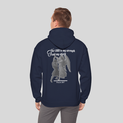 Strength and Shield - Men's Hoodie (Dark Edition) Navy