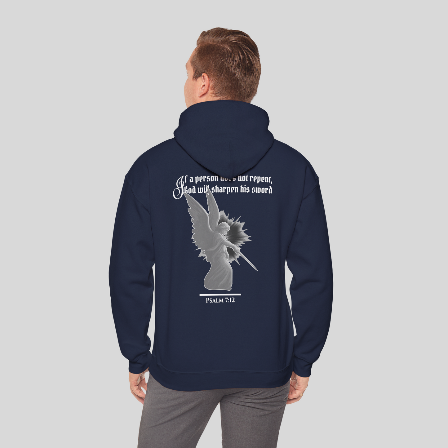 Righteous Judge - Men's Hoodie (Dark Edition) Navy