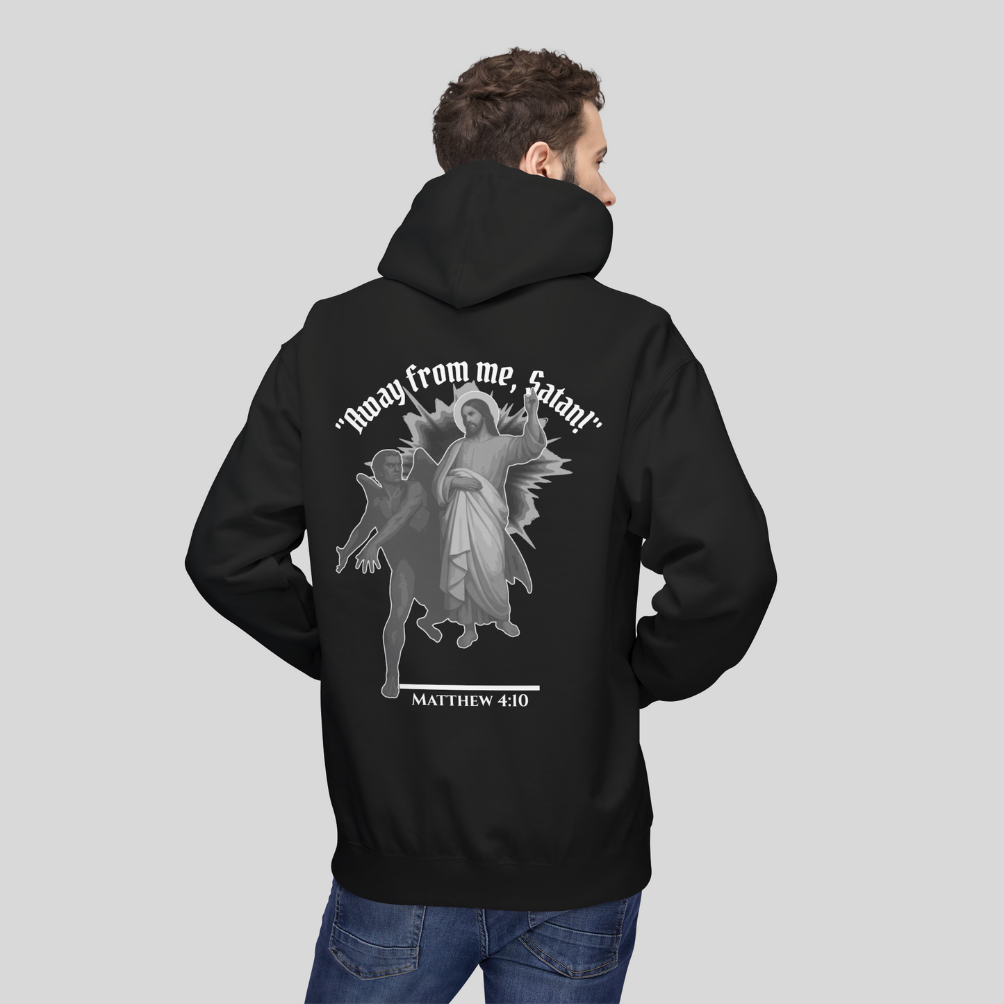 Temptation of Christ - Men's Hoodie (Dark Edition) Black