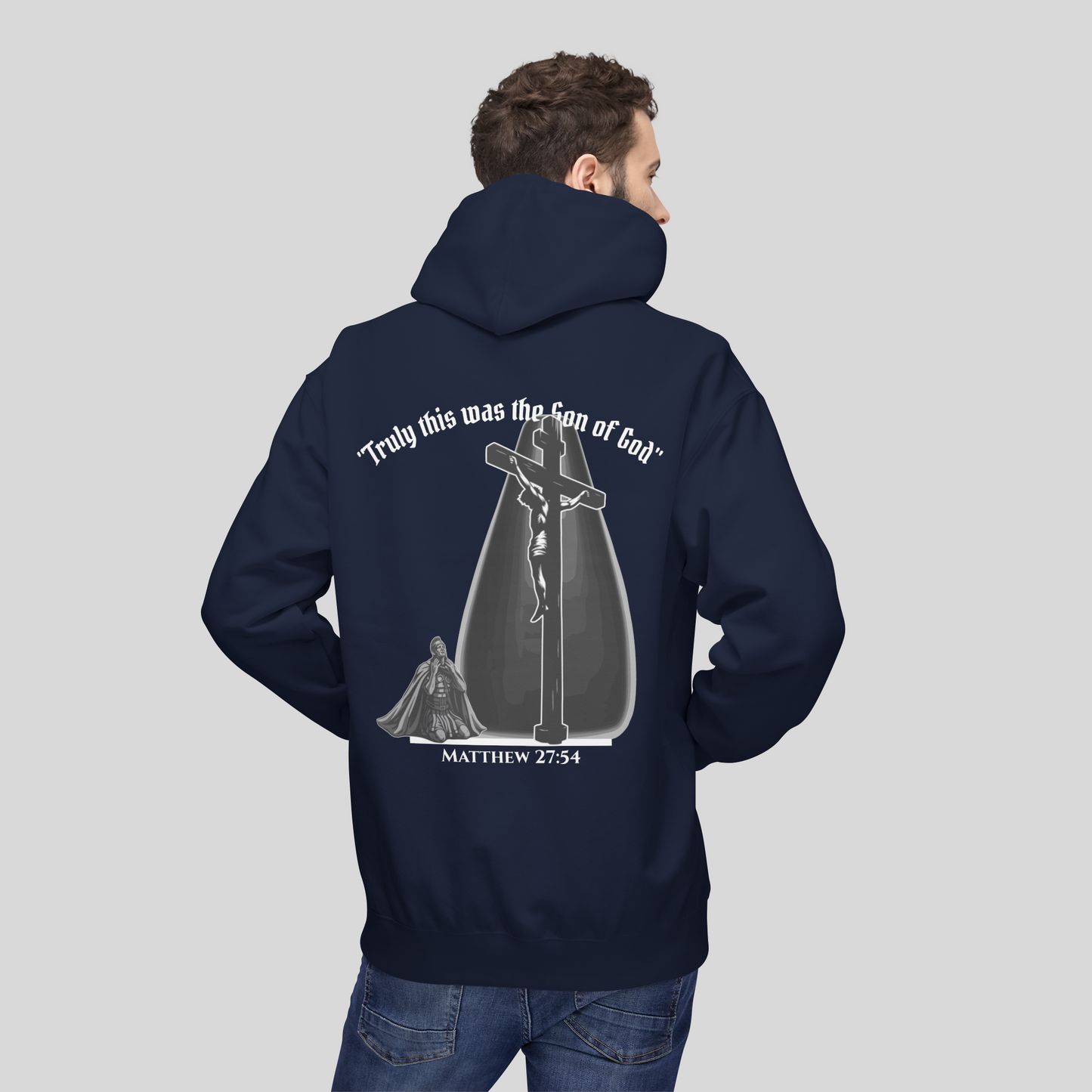 Truly Son of God - Men's Hoodie (Dark Edition) Navy