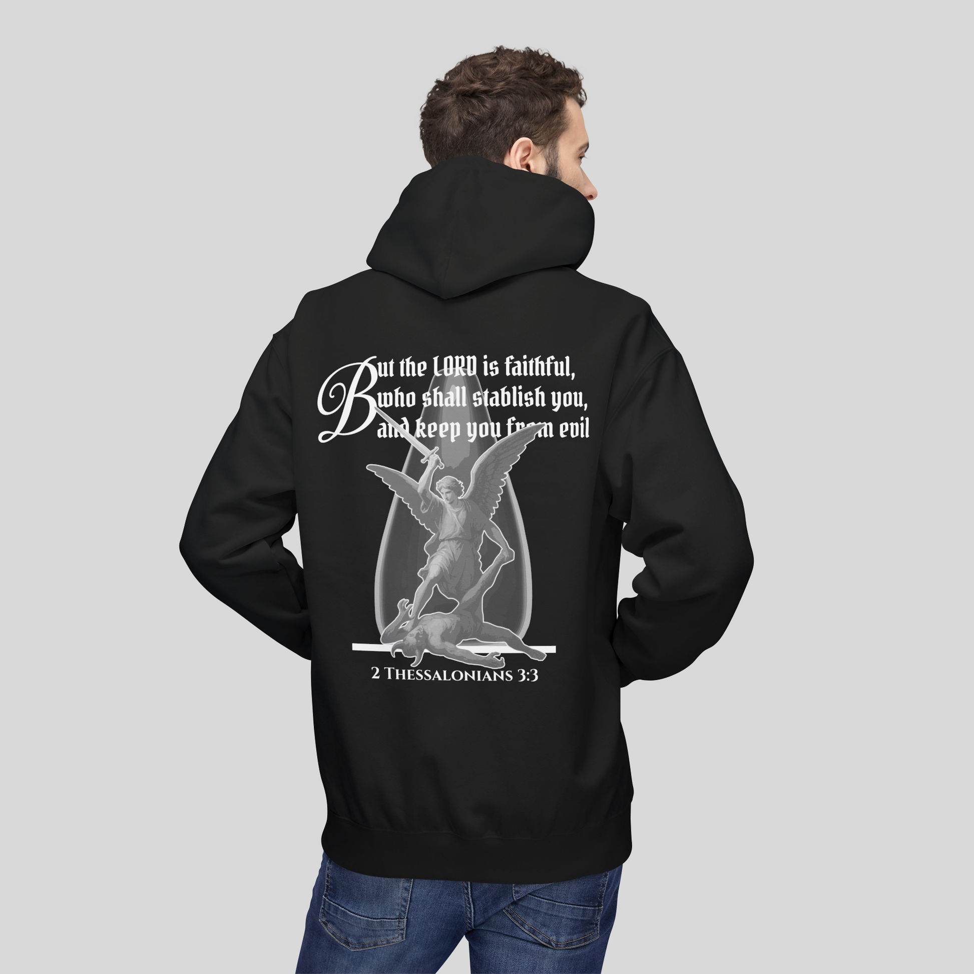 Defender of Faith - Men's Hoodie (Dark Edition) Black