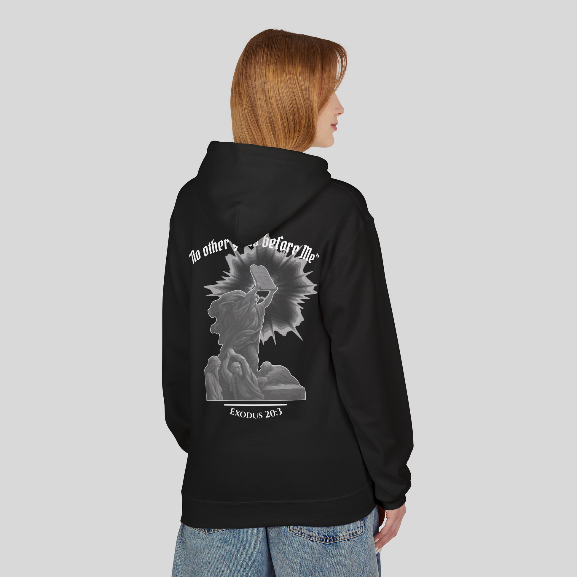 Moses Ten Commandments - Women's Hoodie (Dark Edition) Black